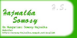 hajnalka somosy business card